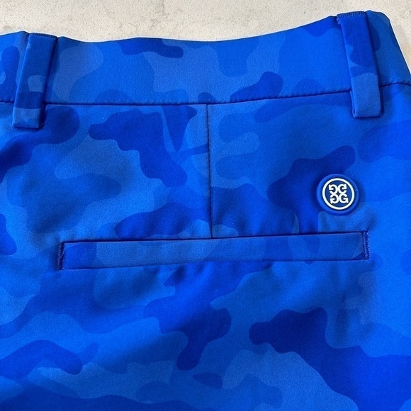 G/FORE Men's Golf Royal Blue Camo Golf Shorts LIKE NEW 9” INSEAM - Picture 3 of 16